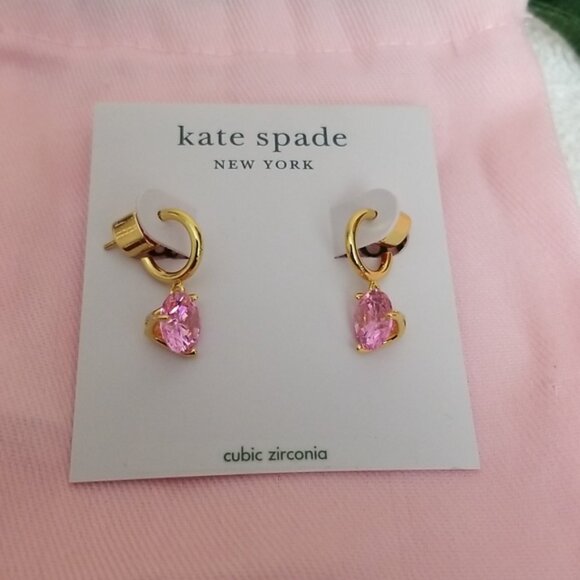 New kate spade Brilliant Statement Huggie Hoops - Picture 3 of 6